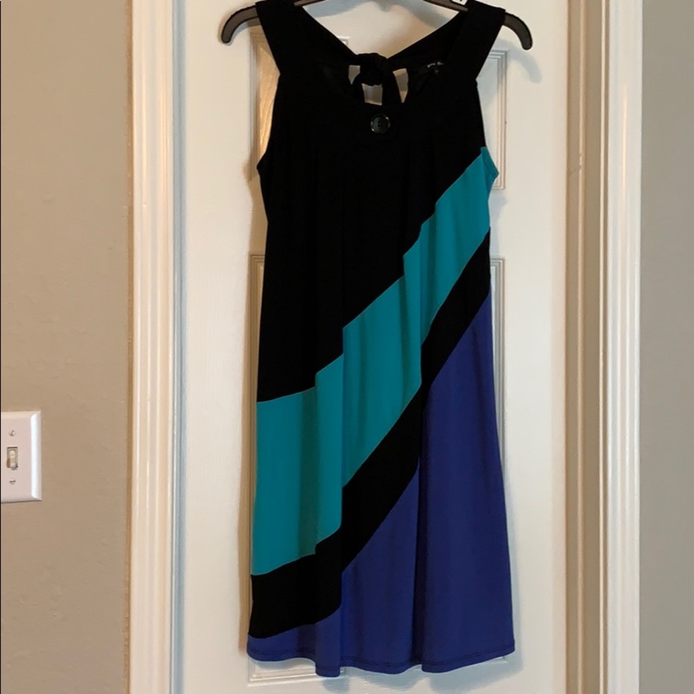 Black teal purple ocean dress by Blue Sage Sz XS